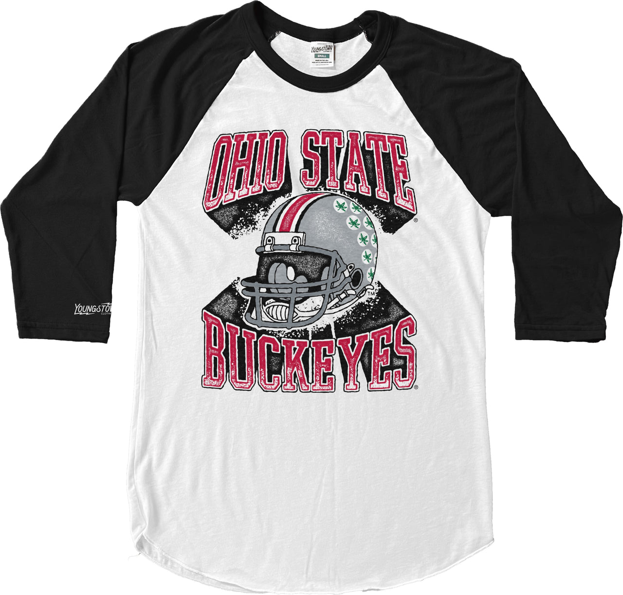 Ohio State Buckeyes Vintage Helmet  Baseball Tee