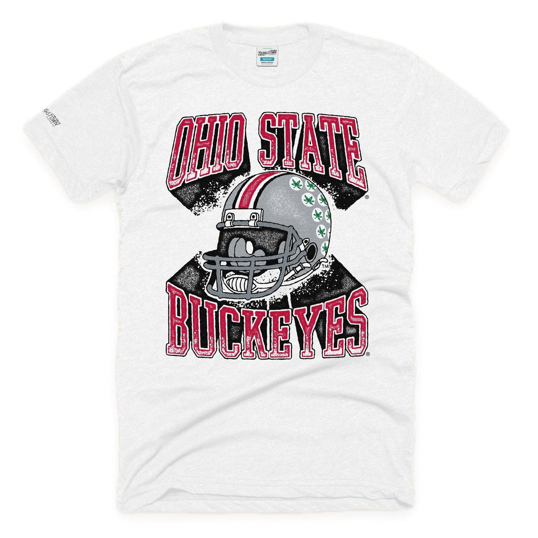 Ohio State Buckeyes Vintage Helmet tee in White by Youngstown Clothing Co.