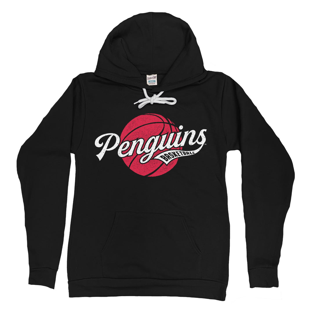 Penguins Basketball Hoodie in Black by Youngstown Clothing Co.