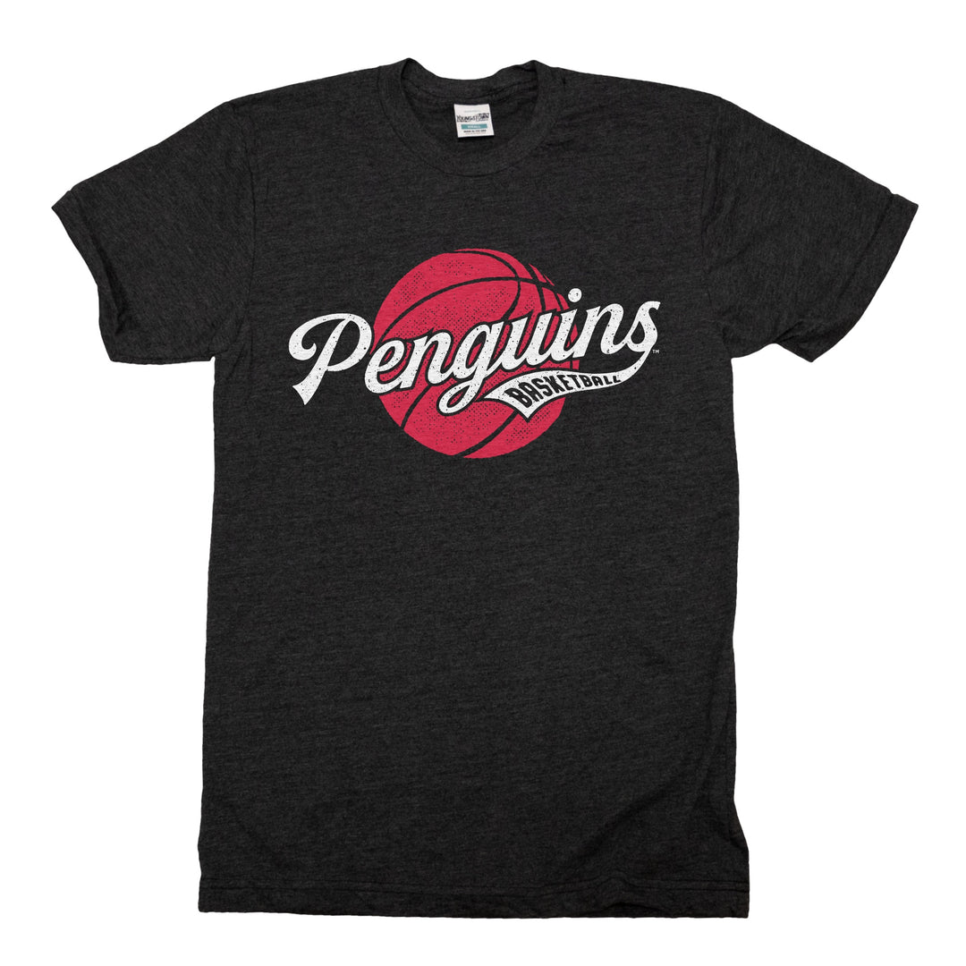 Penguin Basketball tee in Heather Black by Youngstown Clothing Co.