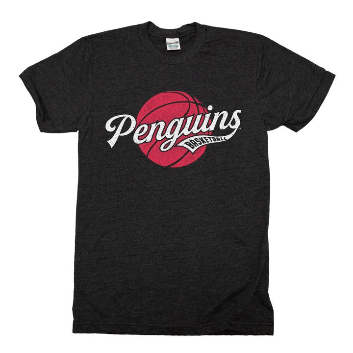 Penguin Basketball tee in Heather Black by Youngstown Clothing Co.