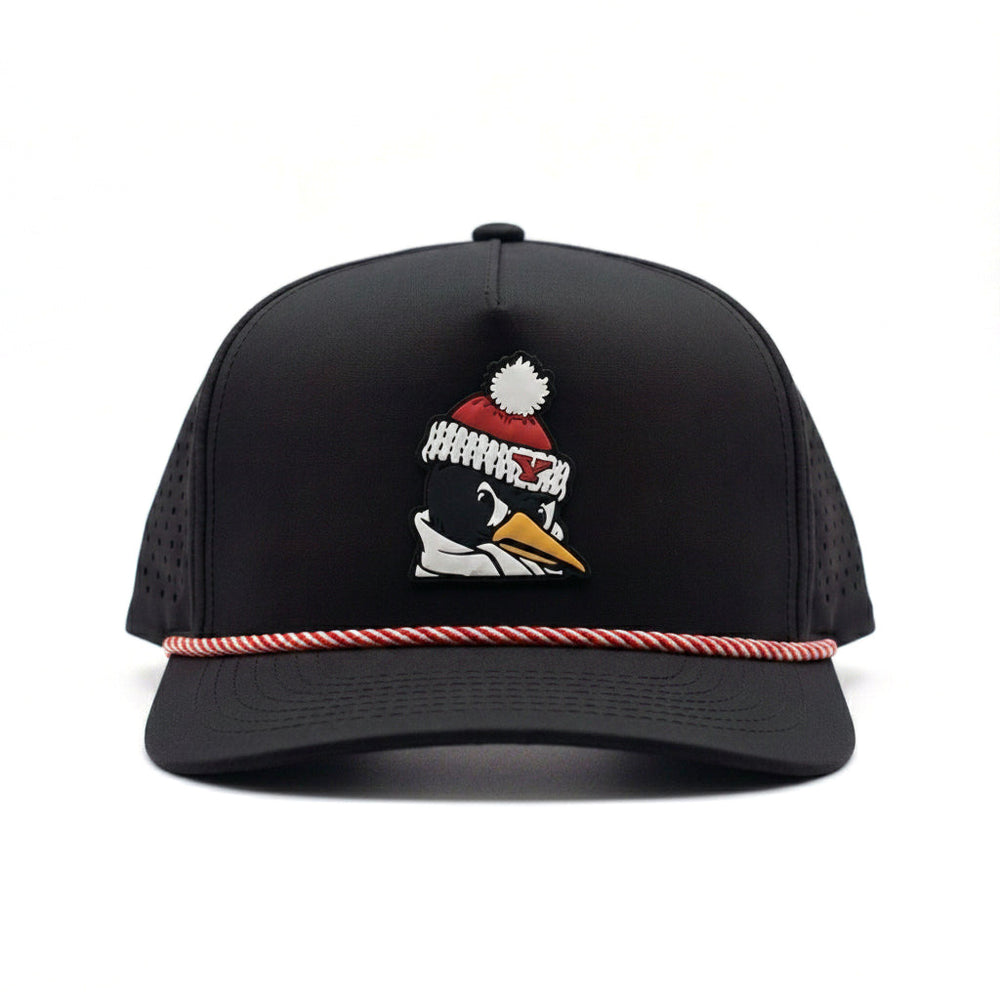 YSU Pete Performance Snapback Hat in Black by Youngstown Clothing Co.