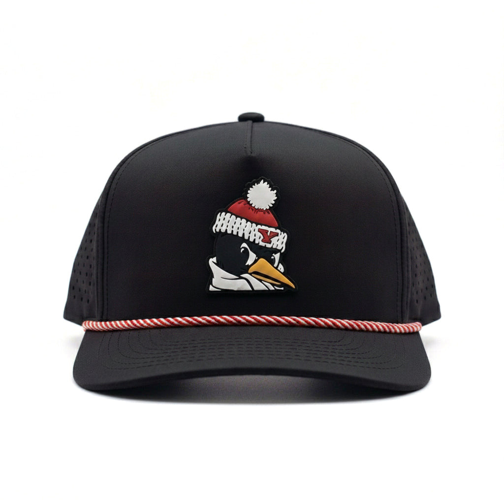 YSU Pete Performance Snapback Hat in Black by Youngstown Clothing Co.