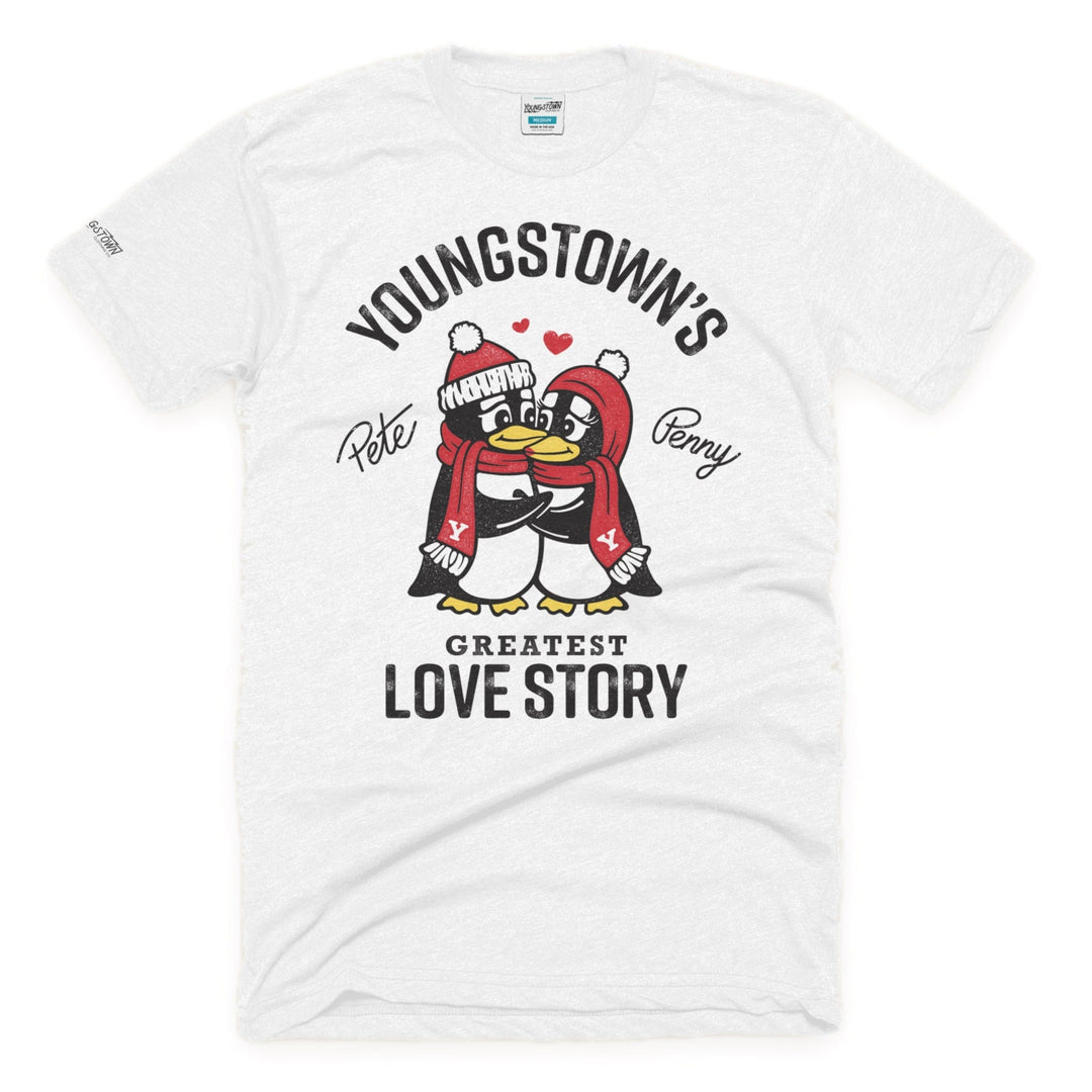 Pete & Penny (White) tee in White by Youngstown Clothing Co.