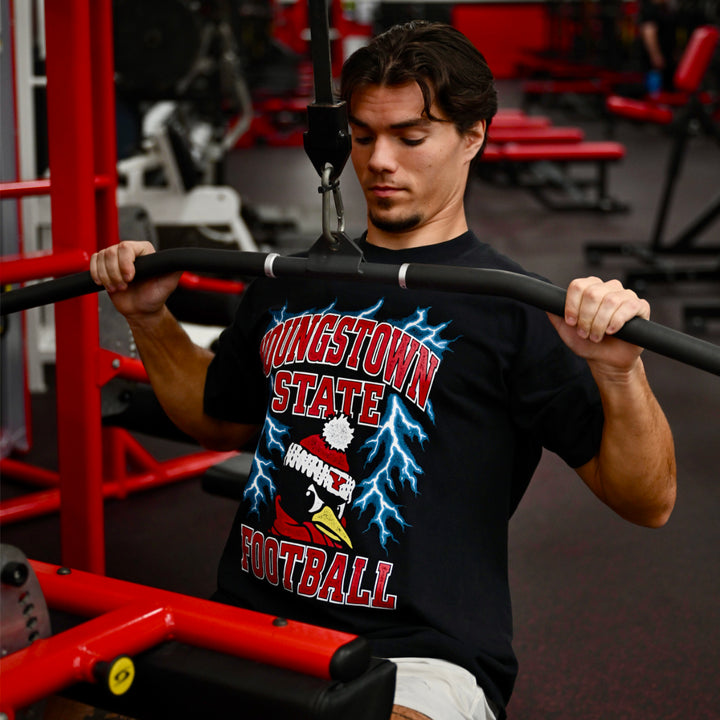 YSU Lightning Heavyweight heavyweight tee, view 2 by Youngstown Clothing Co.