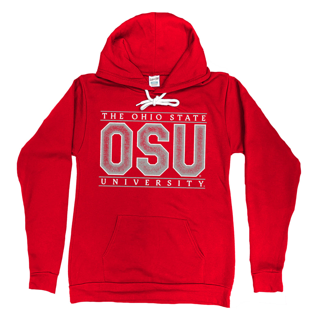 OSU Collegiate Letter Hoodie in Red by Youngstown Clothing Co.