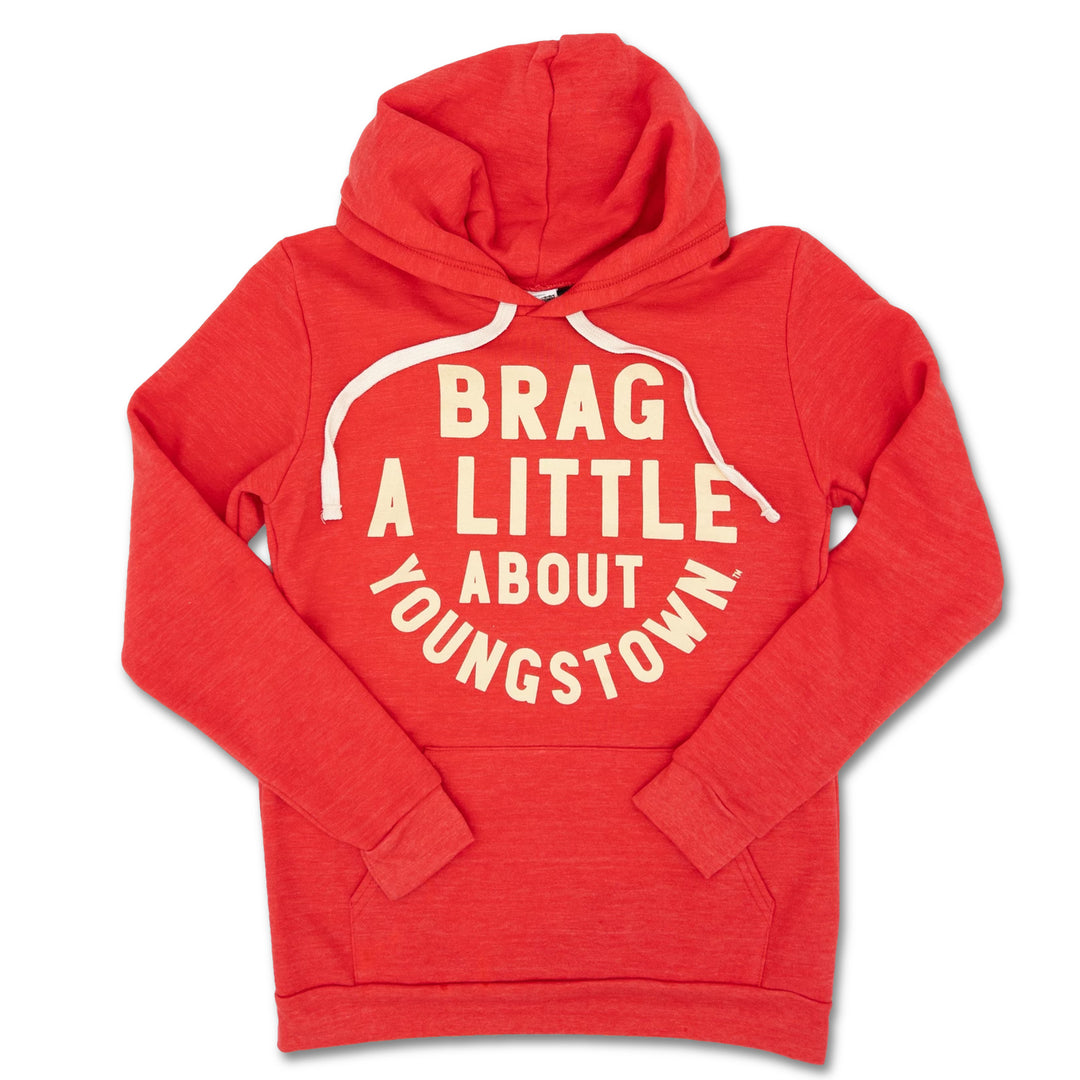 Brag A Little About Youngstown Hoodie in Heather Red by Youngstown Clothing Co.