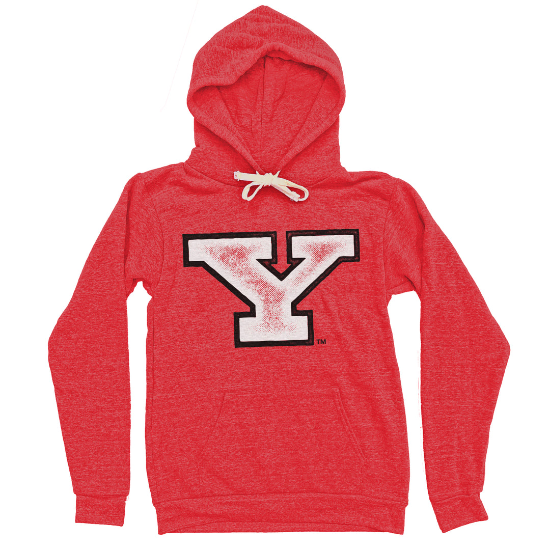 Block Y Vintage Fade Hoodie (Red) in Heather Red by Youngstown Clothing Co.