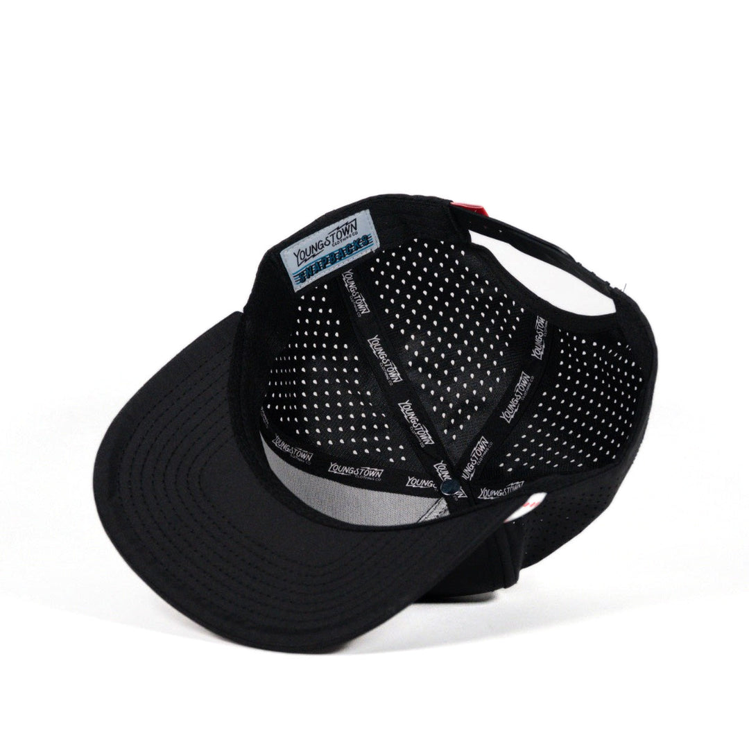 Struthers Wildcats Performance Snapback Hat, view 4 by Youngstown Clothing Co.