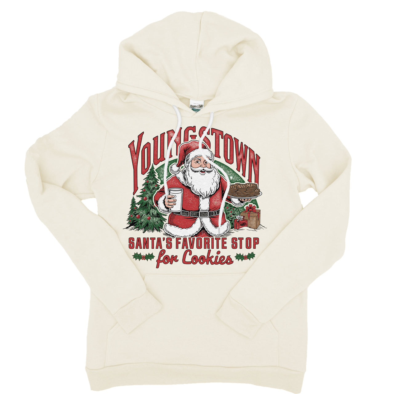 Santa's Favorite Stop for Cookies Hoodie