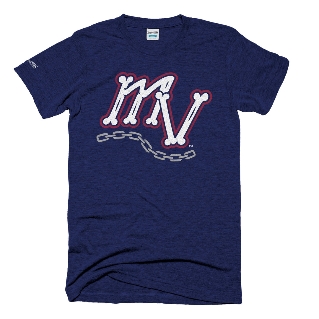 Scrappers MV Logo tee in Heather Navy by Youngstown Clothing Co.