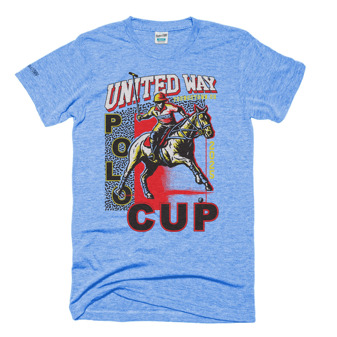 United Way Polo Cup ‘25 tee in Heather Light Blue by Youngstown Clothing Co.