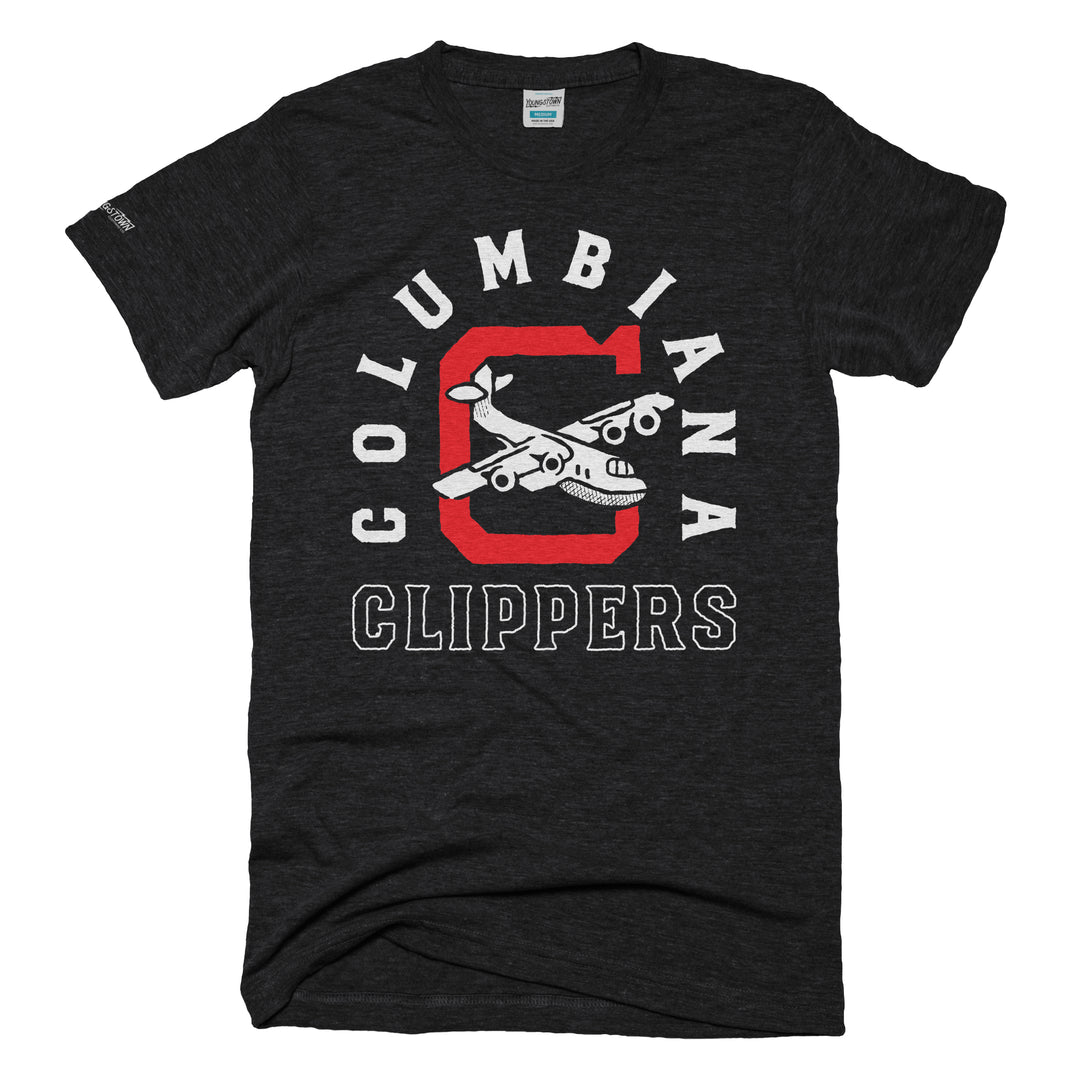 Columbiana Clippers tee in Heather Black by Youngstown Clothing Co.