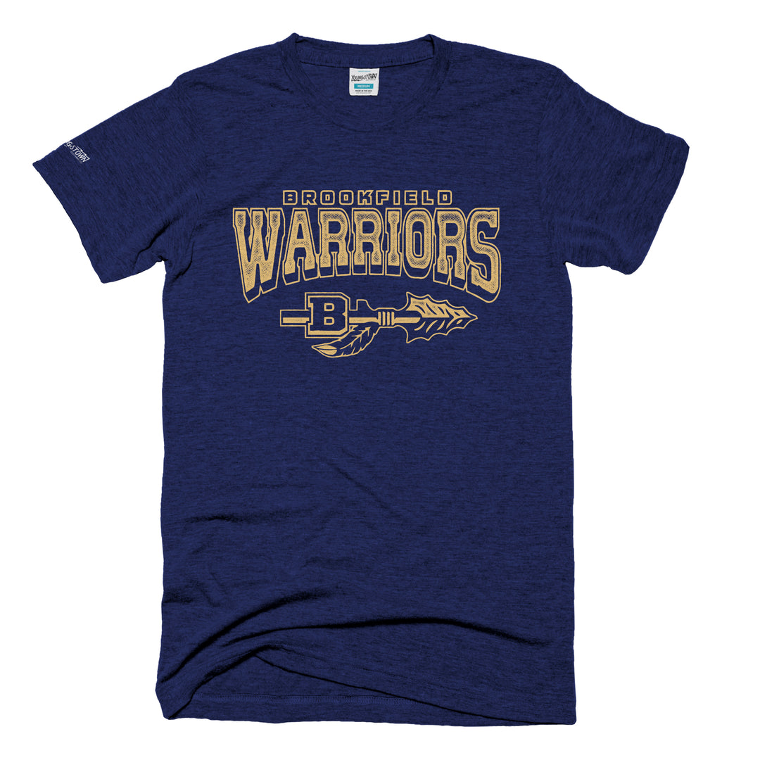 Brookfield Warriors tee in Heather Navy by Youngstown Clothing Co.