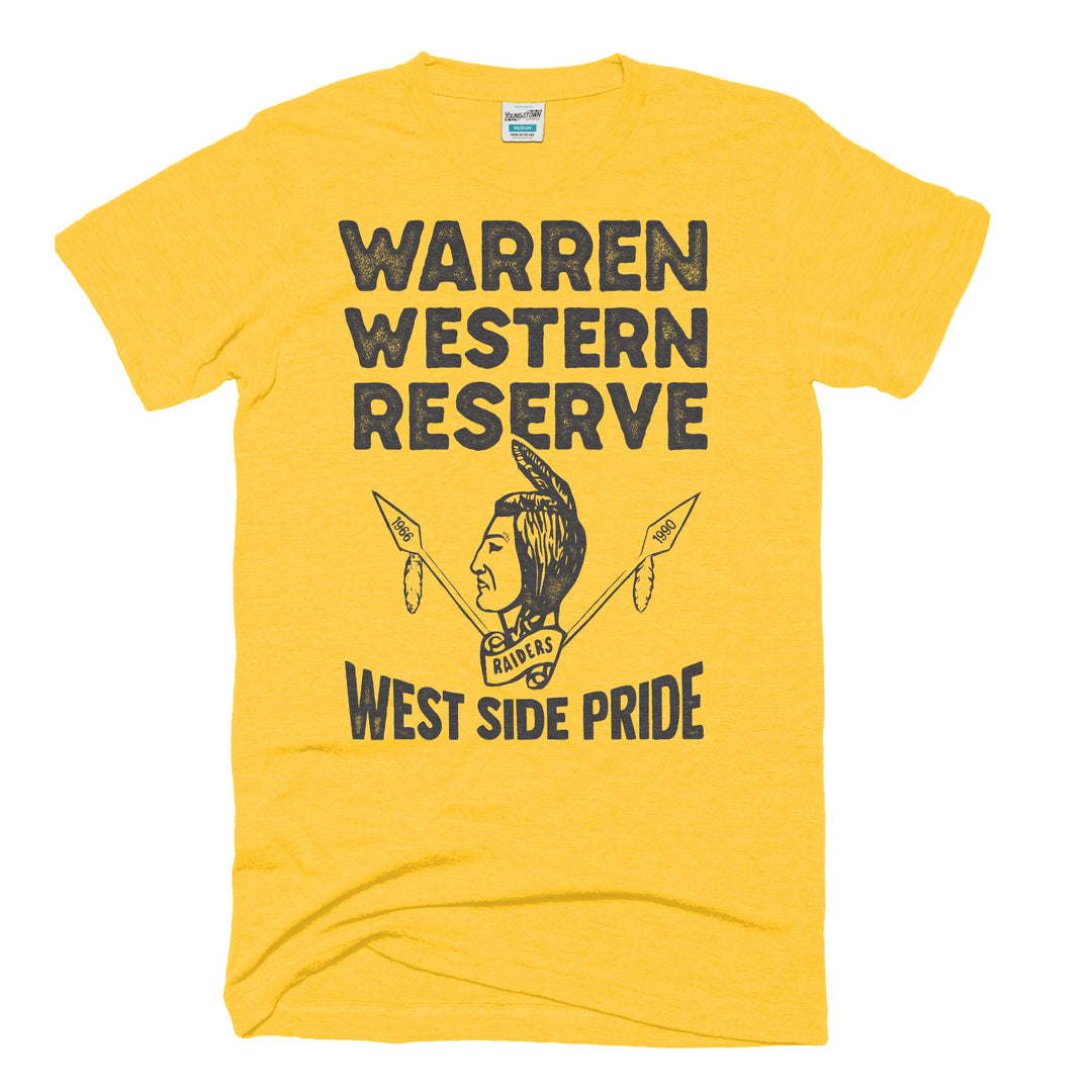 Warren Western Reserve tee in Heather Gold by Youngstown Clothing Co.