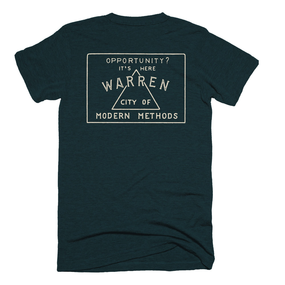 Warren Modern Methods tee, view 2 by Youngstown Clothing Co.