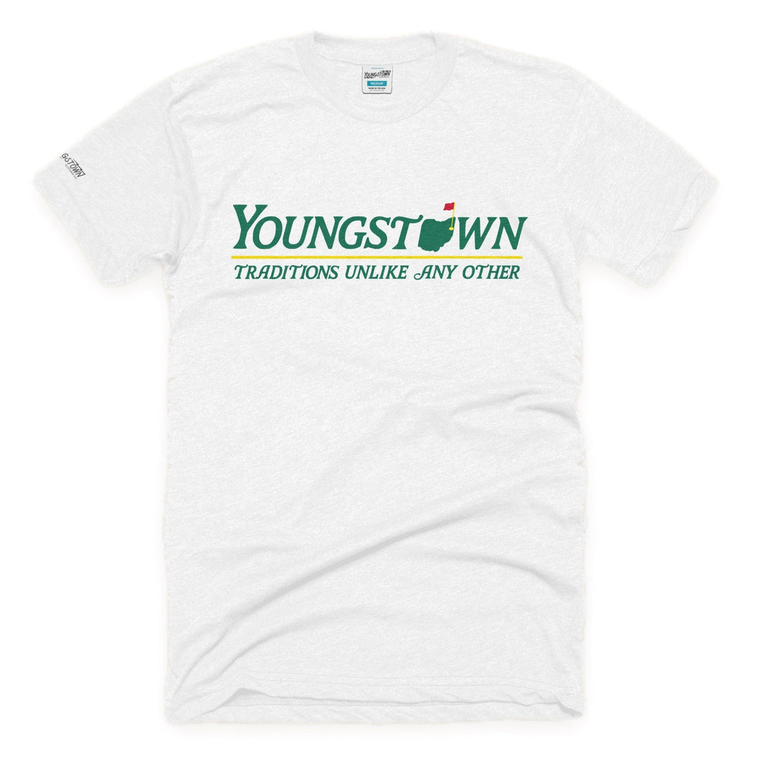 Youngstown Traditions Unlike Any Other (White) tee in White by Youngstown Clothing Co.