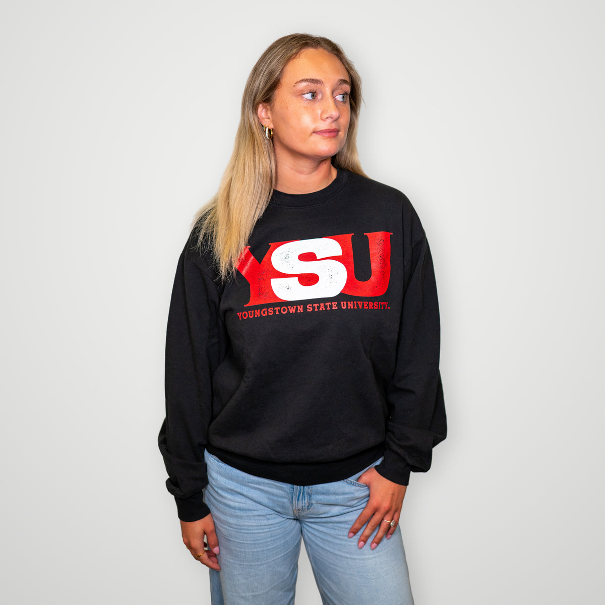 90s YSU Logo College Crew