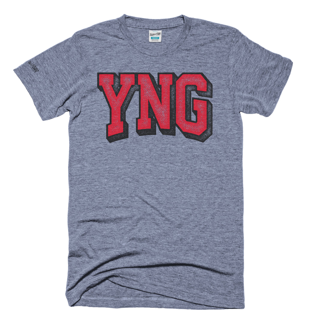 YNG tee in Heather Gray by Youngstown Clothing Co.