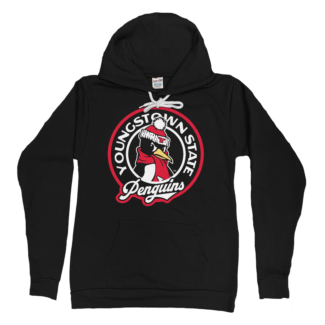 Youngstown State Penguins Badge Hoodie in Black by Youngstown Clothing Co.