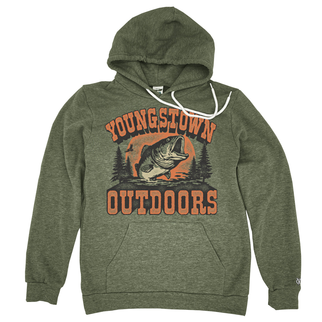 Youngstown Outdoors Hoodie in Heather Army Green by Youngstown Clothing Co.