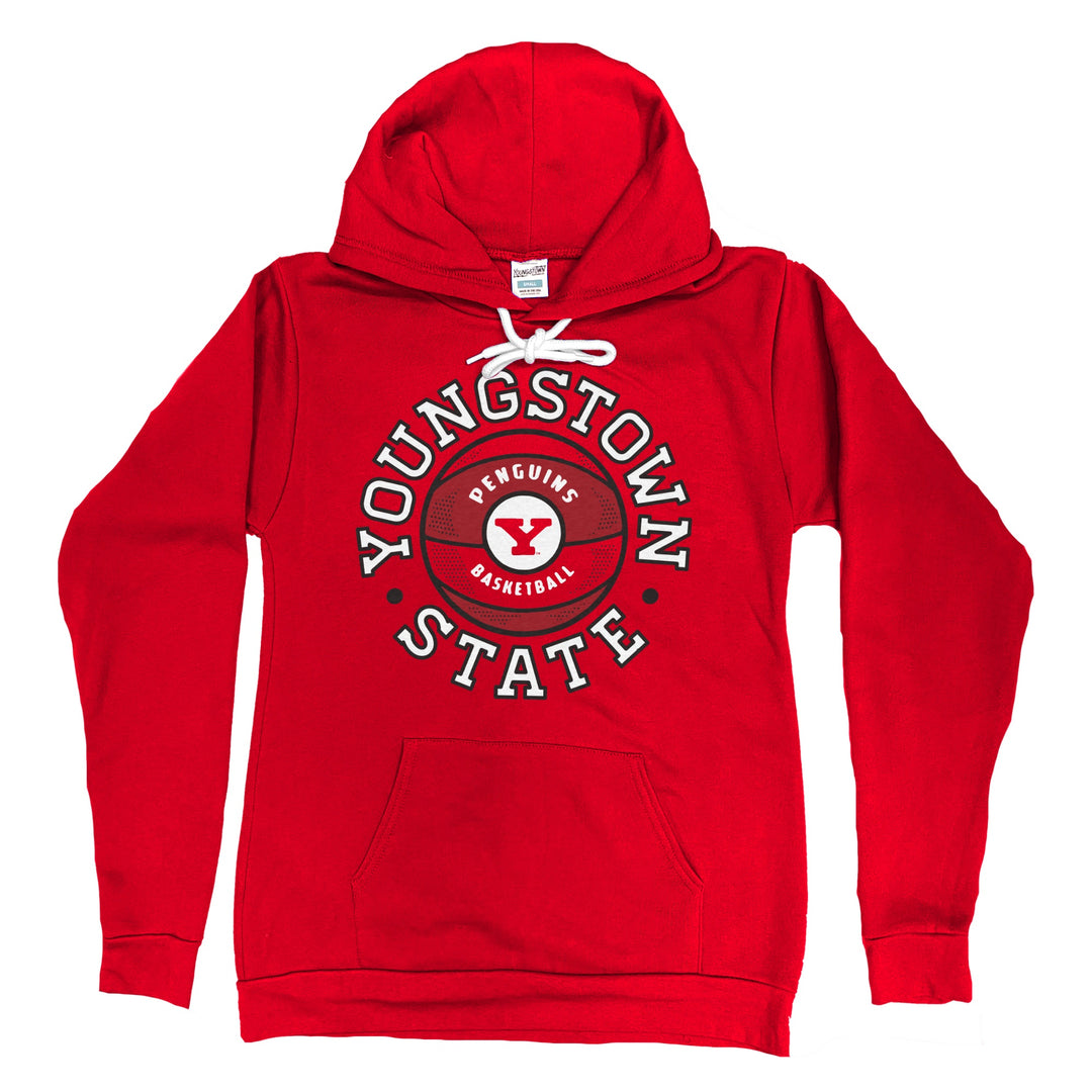 Youngstown State Penguins Basketball Hoodie in Red by Youngstown Clothing Co.