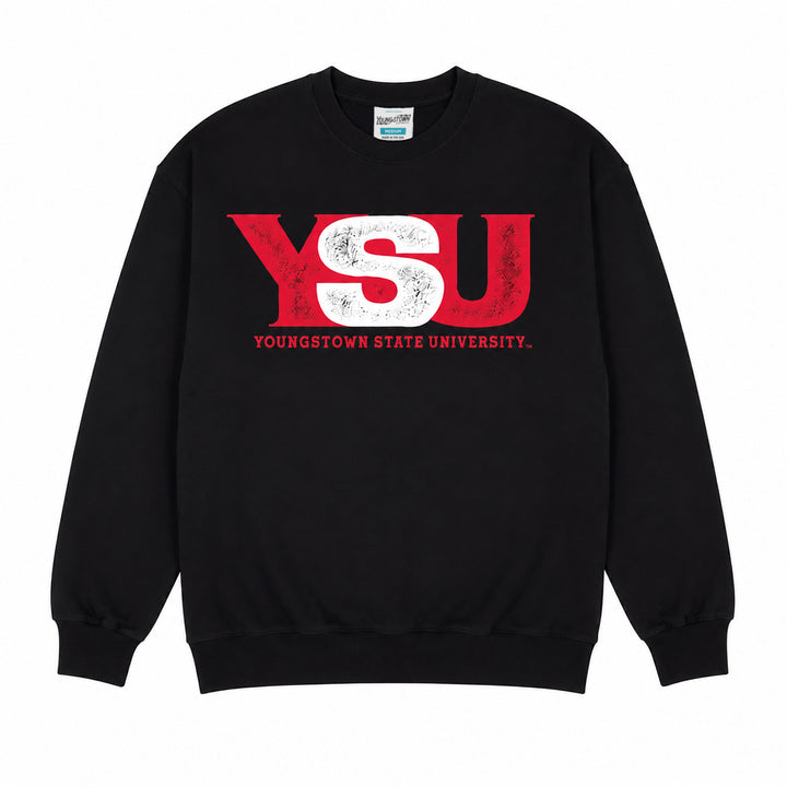 90s YSU Logo College Crew crewneck sweatshirt in Black by Youngstown Clothing Co.