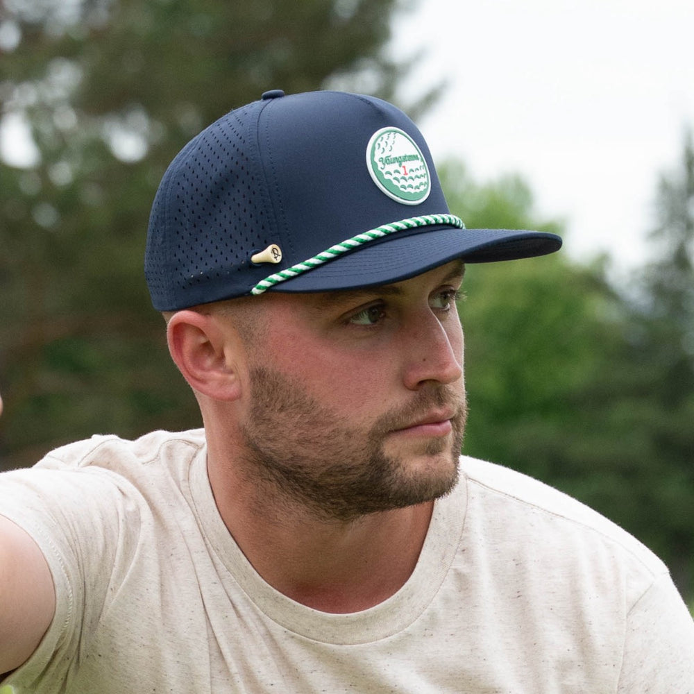 Yo V1x Golf Performance Snapback Hat, view 2 by Youngstown Clothing Co.