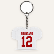 Beau Brungard #12 jersey keychain, back with BRUNGARD 12