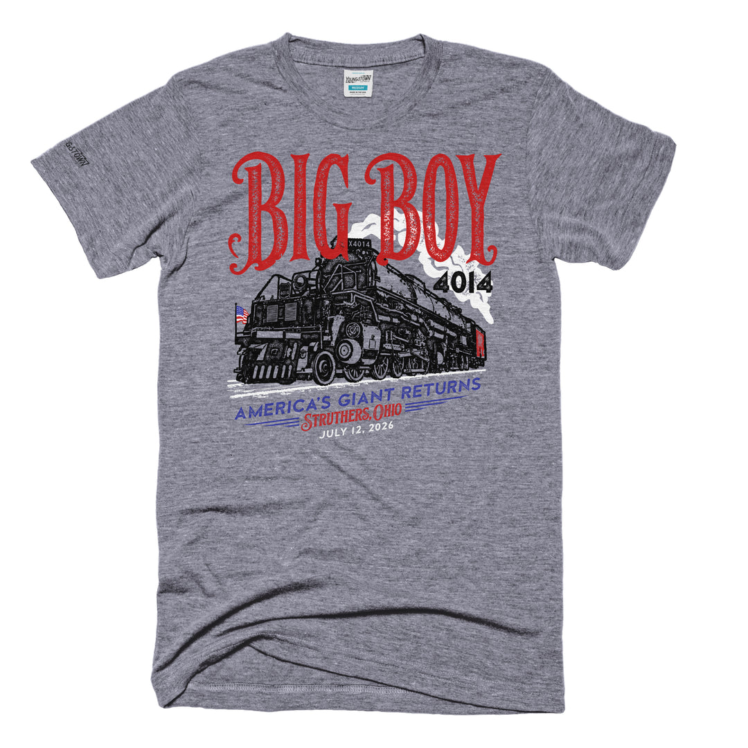 Big Boy No. 4014 tee in Heather Gray by Youngstown Clothing Co.