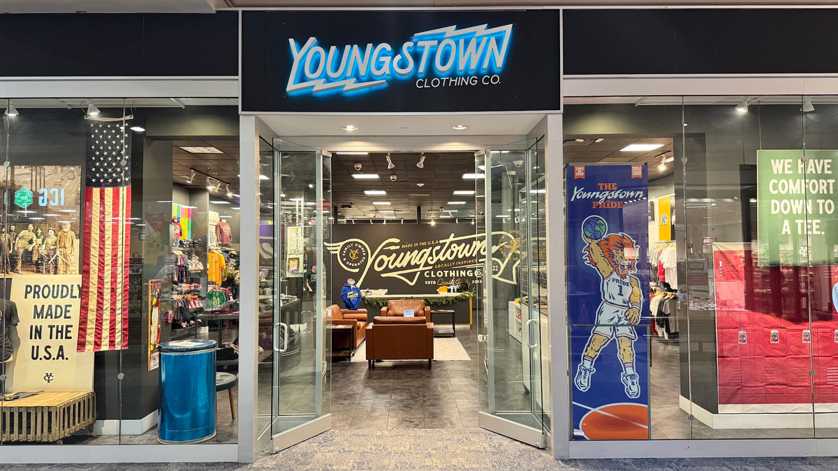 Youngstown Clothing Co. storefront at the Eastwood Mall in Niles, Ohio