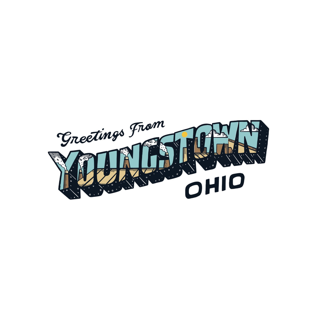 Greetings From Youngstown Bumper Sticker by Youngstown Clothing Co.