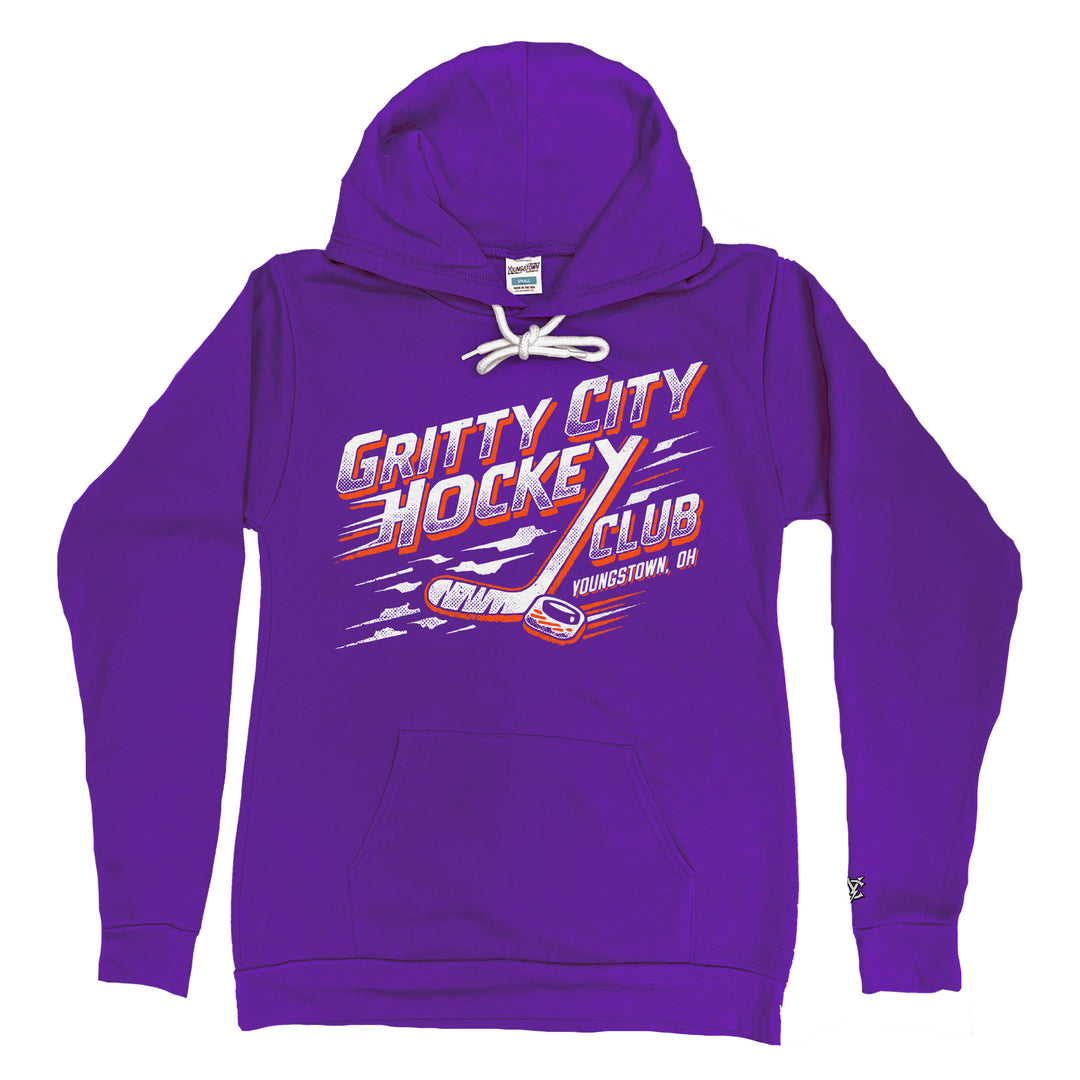 Gritty City Hockey Club Hoodie in Purple by Youngstown Clothing Co.