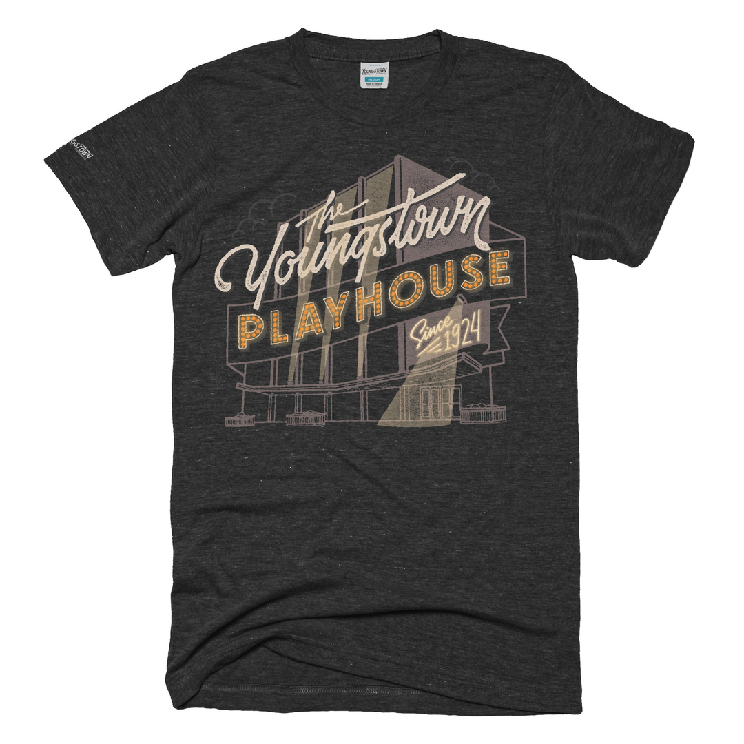 The Youngstown Playhouse tee in Heather Charcoal by Youngstown Clothing Co.
