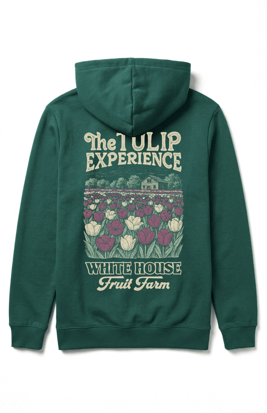 White House Fruit Farm The Tulip Experience Hoodie (Forest), view 2 by Youngstown Clothing Co.
