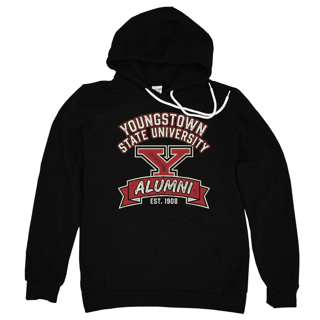 Youngstown State Alumni Scroll Hoodie in Black by Youngstown Clothing Co.