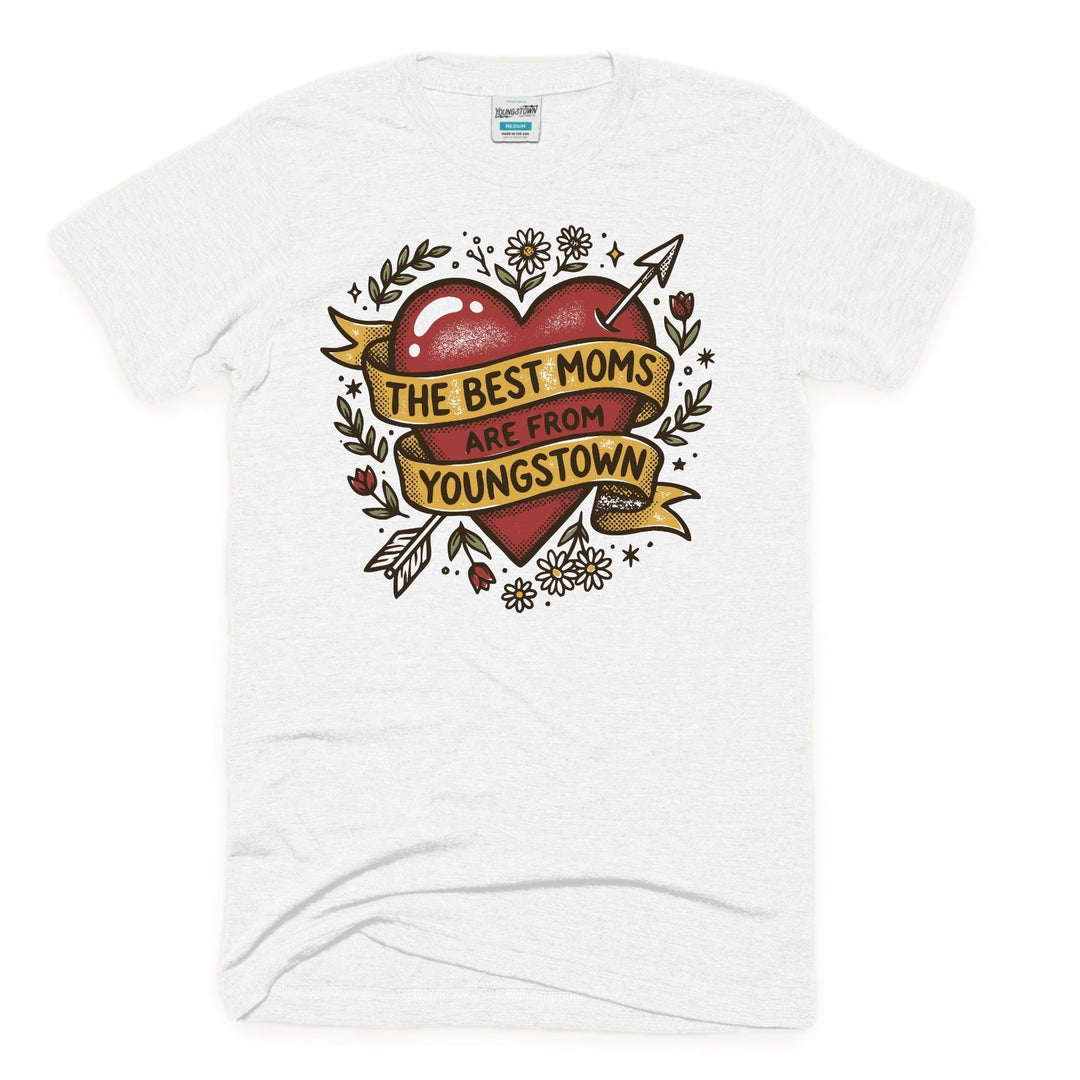 Best Moms are from Youngstown tee in White by Youngstown Clothing Co.