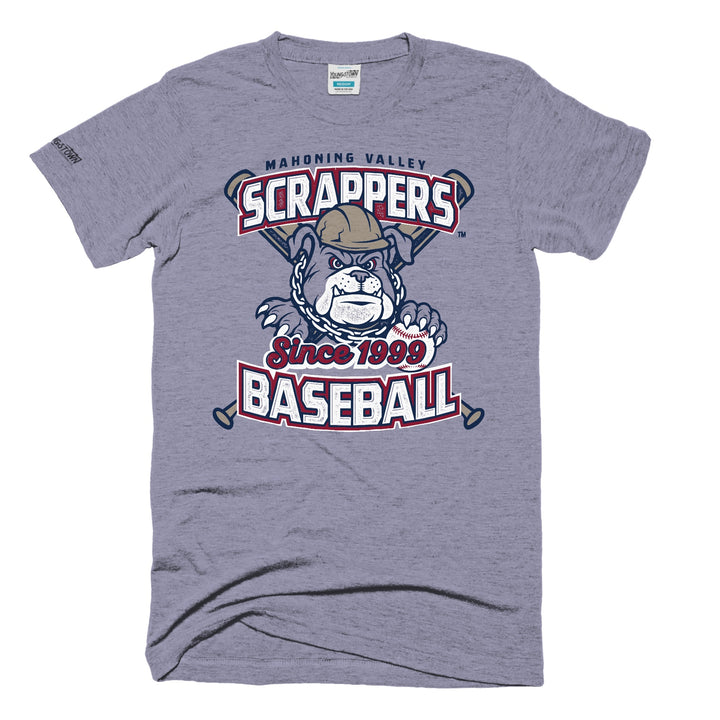 Scrappers Scrappy Logo tee in Heather Gray by Youngstown Clothing Co.