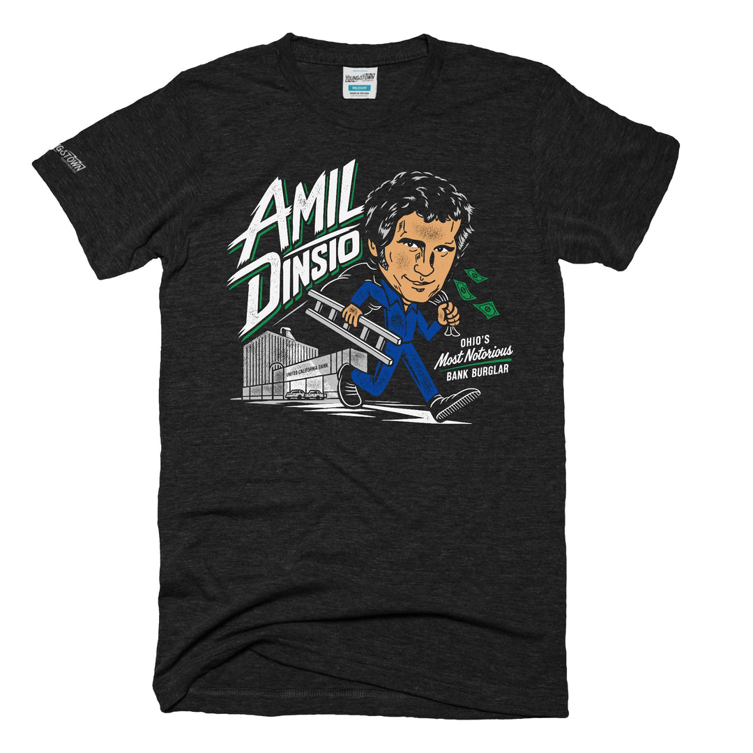 Amil Dinsio tee in Heather Black by Youngstown Clothing Co.