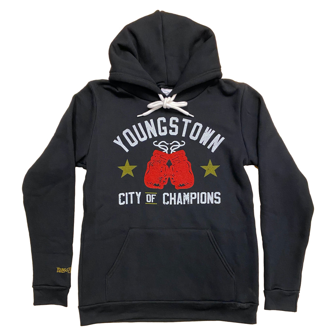 City of Champions Hoodie in Black by Youngstown Clothing Co.