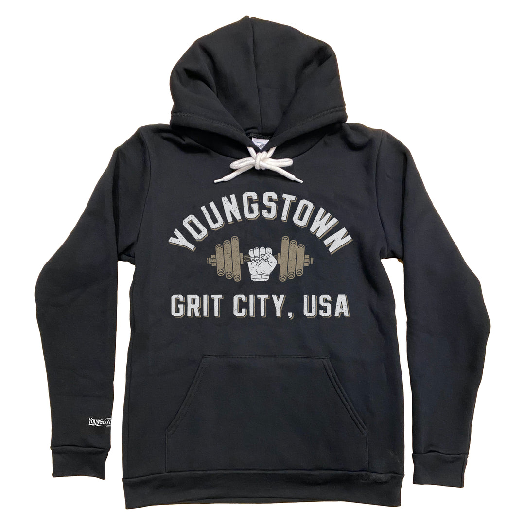 Grit City USA Hoodie in Black by Youngstown Clothing Co.