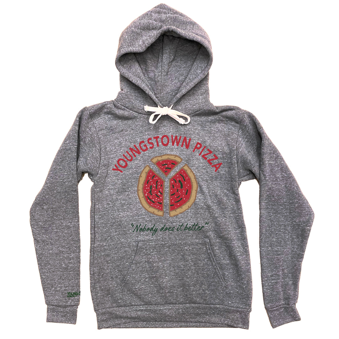 Youngstown Pizza Hoodie in Heather Vintage Gray by Youngstown Clothing Co.