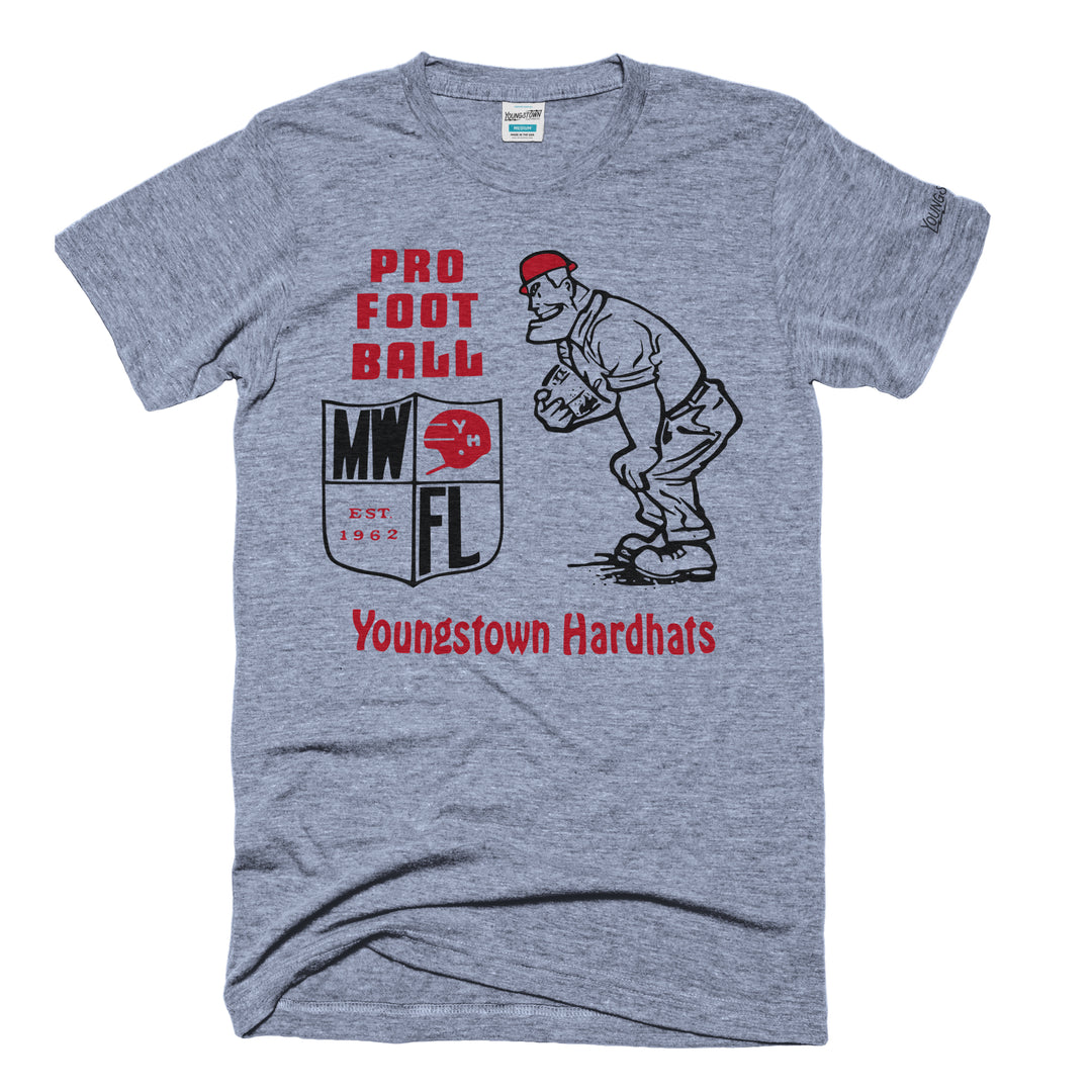 Hardhats tee in Heather Gray by Youngstown Clothing Co.