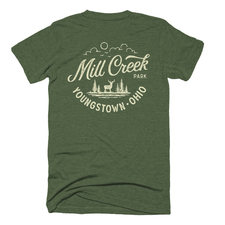 Mill Creek Park Deer Badge tee, view 2 by Youngstown Clothing Co.