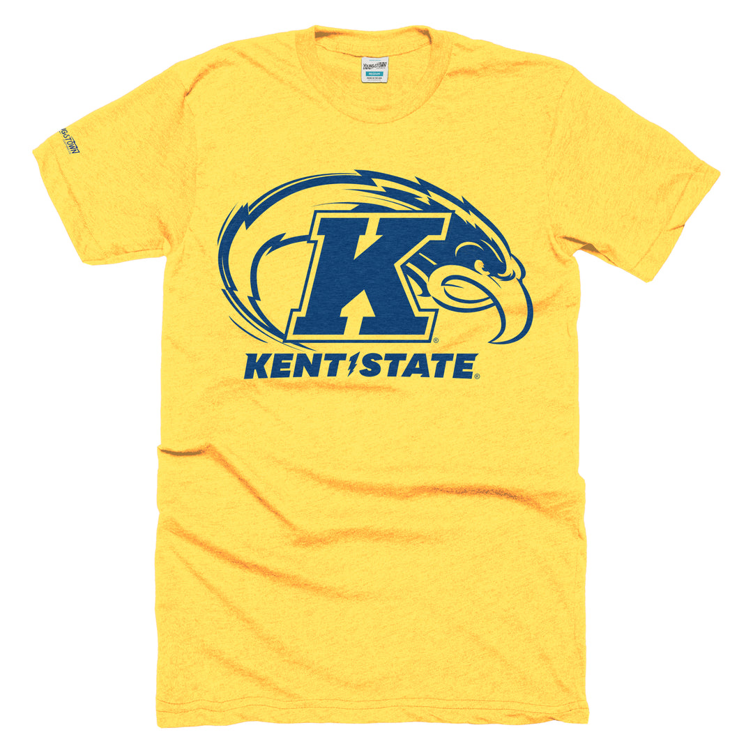 Kent State Logo tee in Heather Gold by Youngstown Clothing Co.