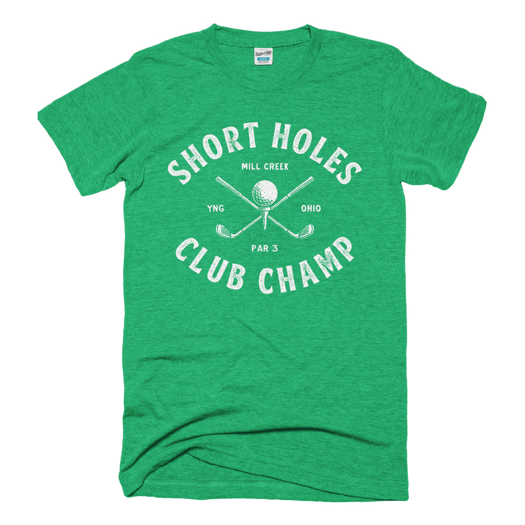 Mill Creek Park Short Holes tee in Heather Green by Youngstown Clothing Co.