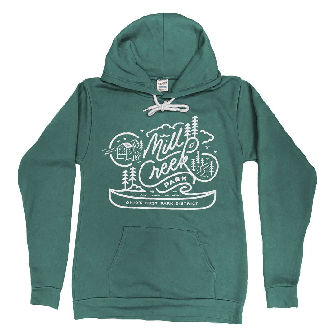 Mill Creek Park Hoodie in Pine by Youngstown Clothing Co.