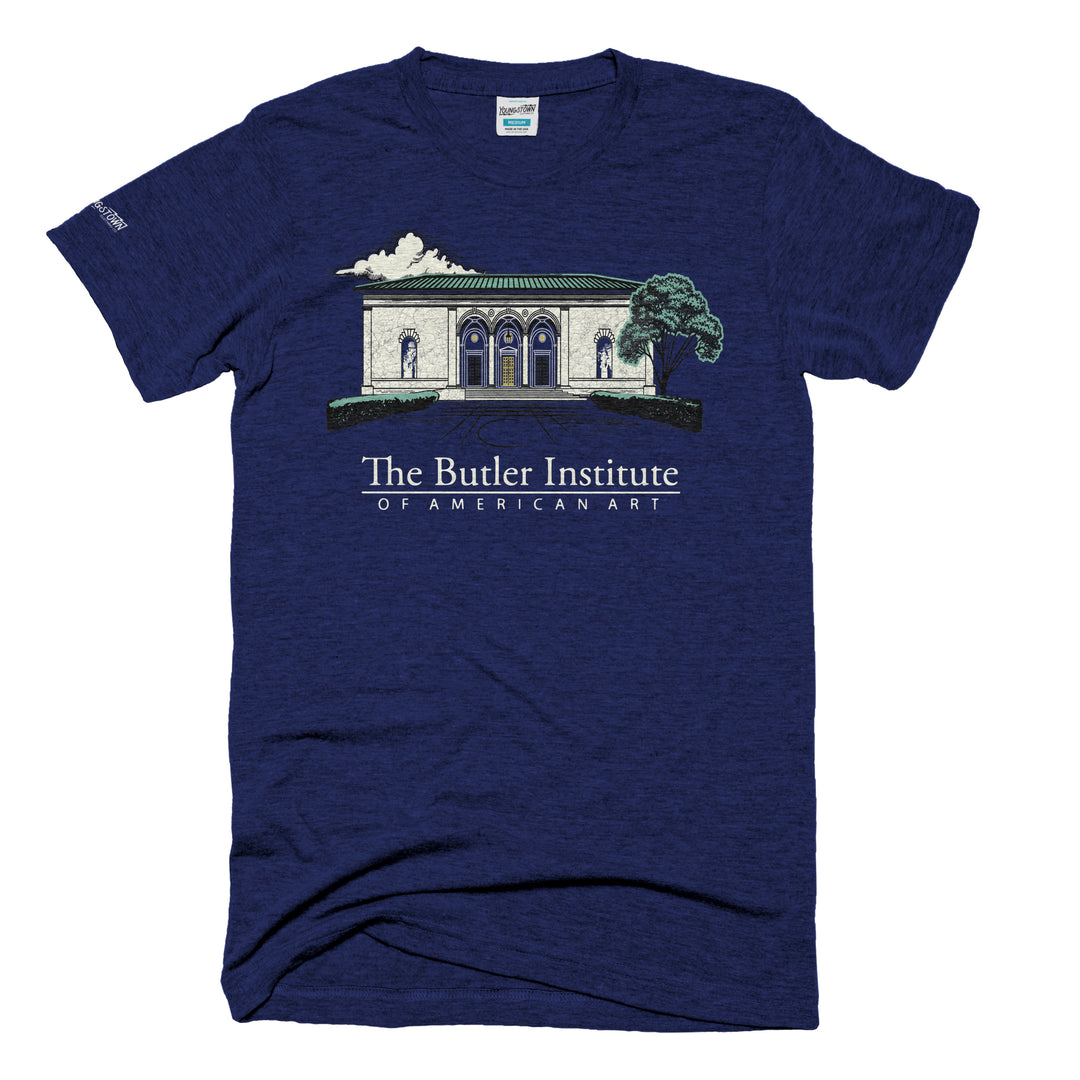 Butler Art Museum tee in Heather Navy by Youngstown Clothing Co.