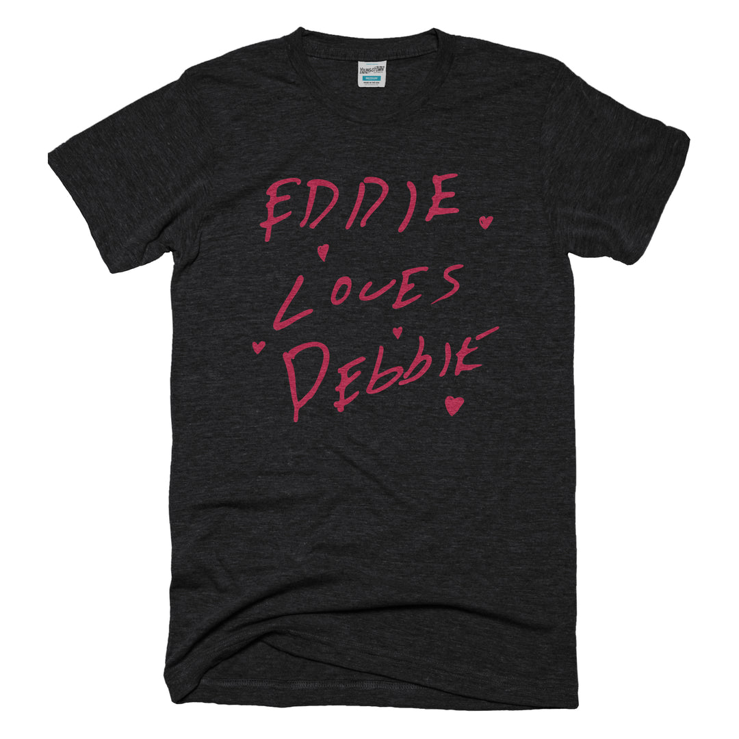 Eddie Loves Debbie tee in Heather Black by Youngstown Clothing Co.