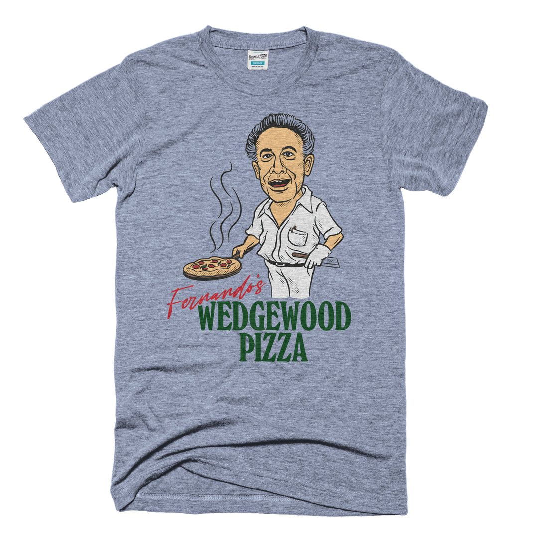 Wedgewood Pizza Fernando tee in Heather Gray by Youngstown Clothing Co.